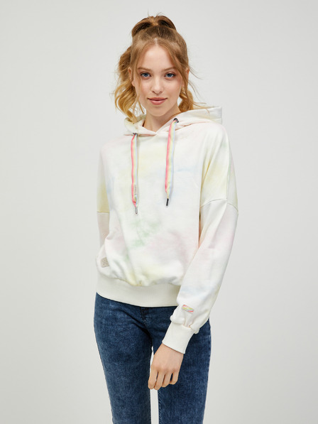 Ragwear Kremna ženska vzorčasta jopa s kapuco Ragwear Gobby Ombre