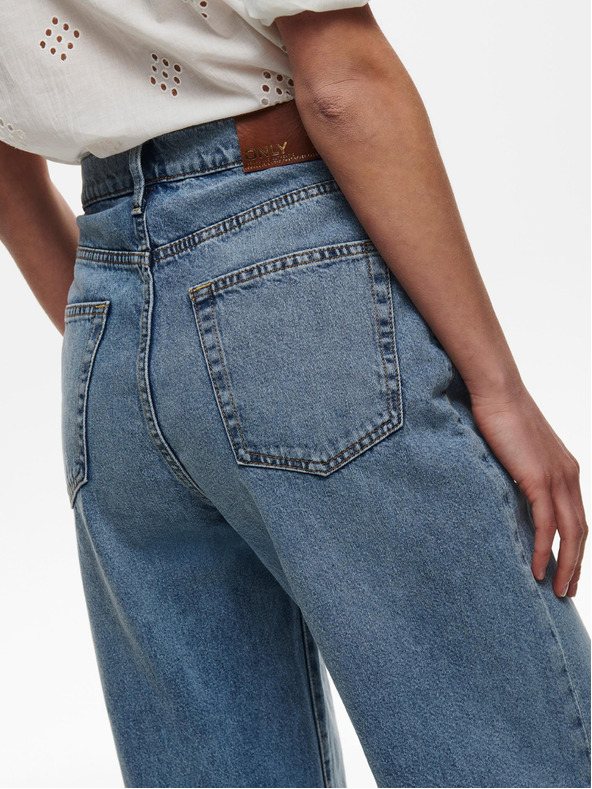 ONLY Modre ženske kavbojke s širokimi nogami ONLY Hope