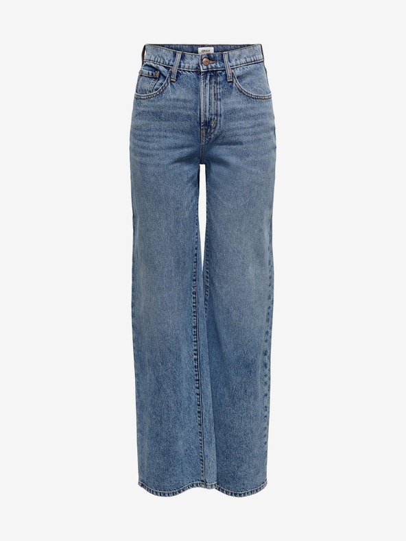 ONLY Modre ženske kavbojke s širokimi nogami ONLY Hope