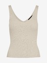 Vero Moda Kremna rebrasta osnovna majica VERO MODA Glory
