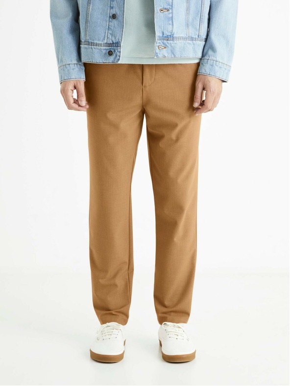 Celio Rjave moške hlače Celio 24H Bocal