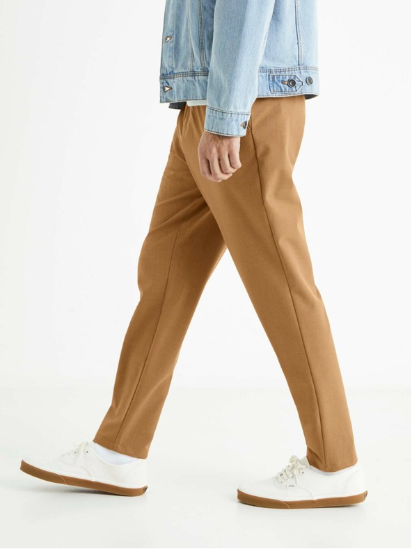 Celio Rjave moške hlače Celio 24H Bocal