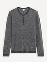 Celio Temno siv moški črtast pulover Celio Bestripe