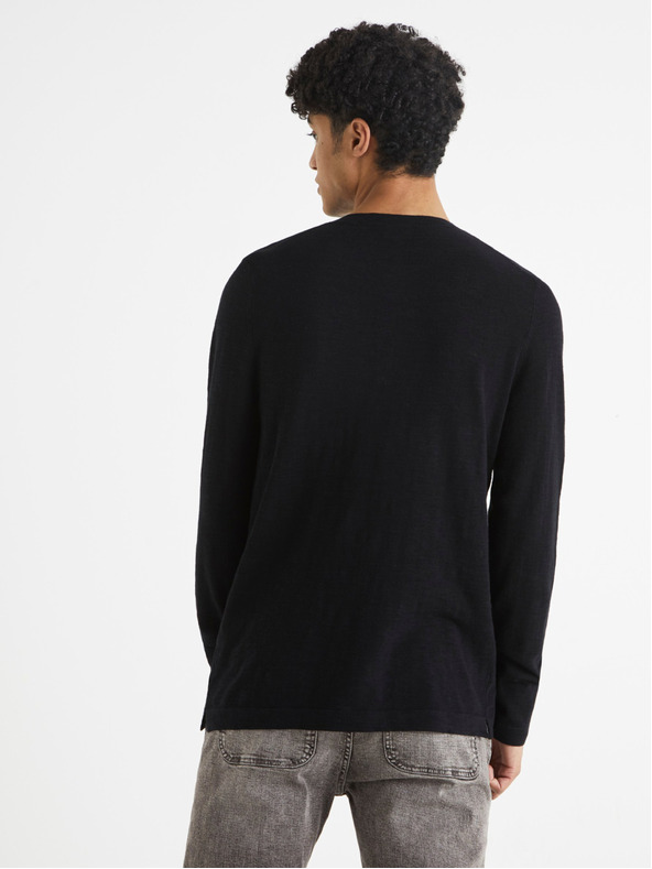 Celio Črna moška majica z žepom Celio Behenley