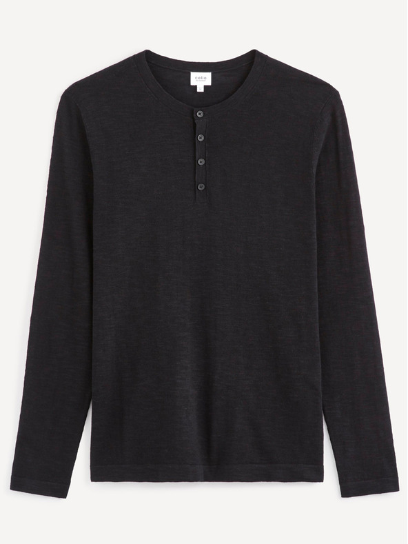 Celio Črna moška majica z žepom Celio Behenley