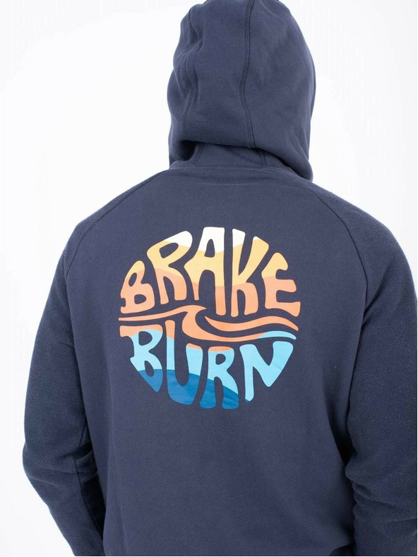 Brakeburn Temno modra moška majica s kapuco Brakeburn