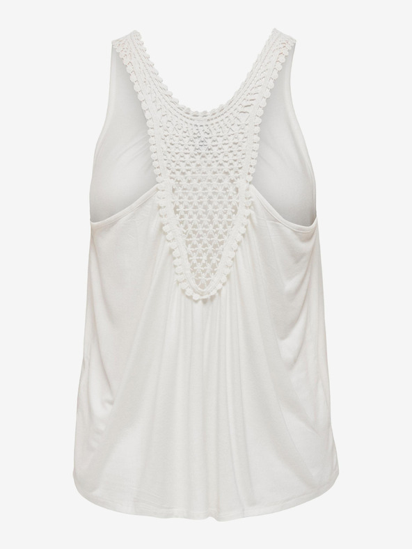 Jacqueline de Yong Bela majica s čipko JDY Eddie