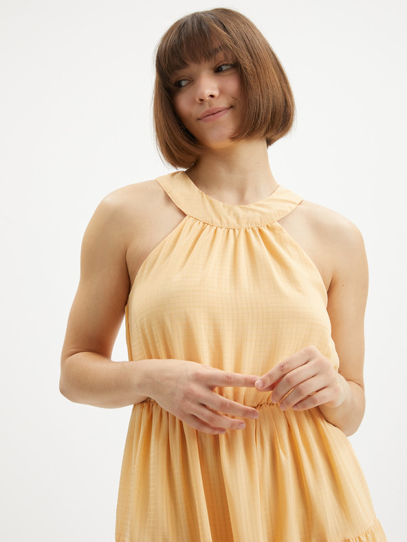 Pieces Oranžna maksi obleka Pieces Valentine