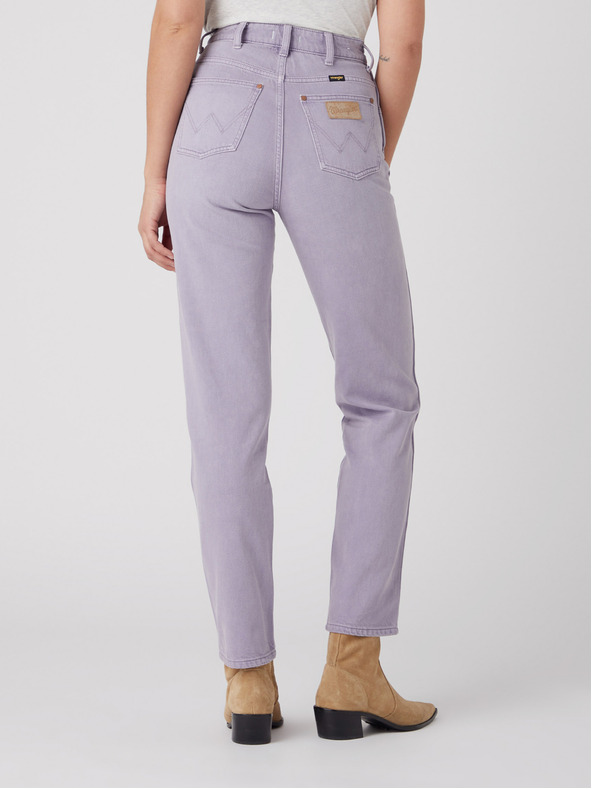 Wrangler Svetlo vijolične ženske kavbojke ravnega kroja Wrangler