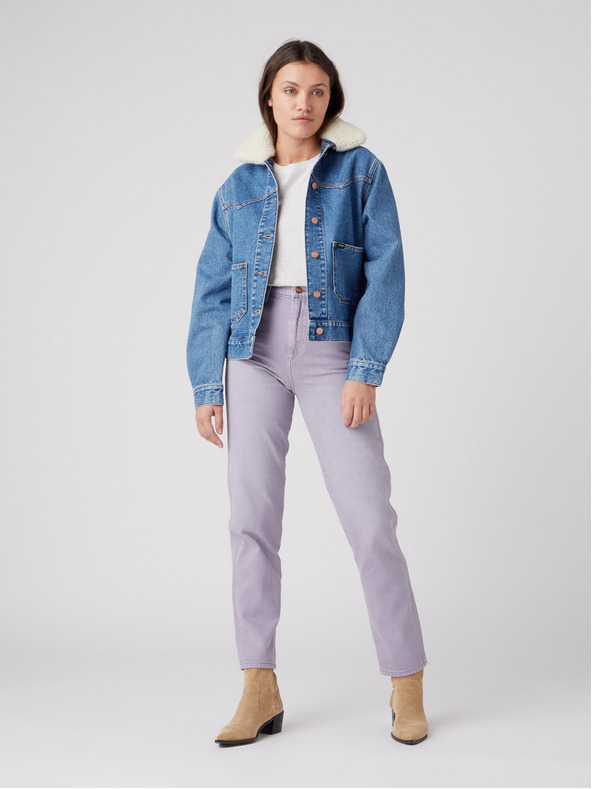 Wrangler Svetlo vijolične ženske kavbojke ravnega kroja Wrangler
