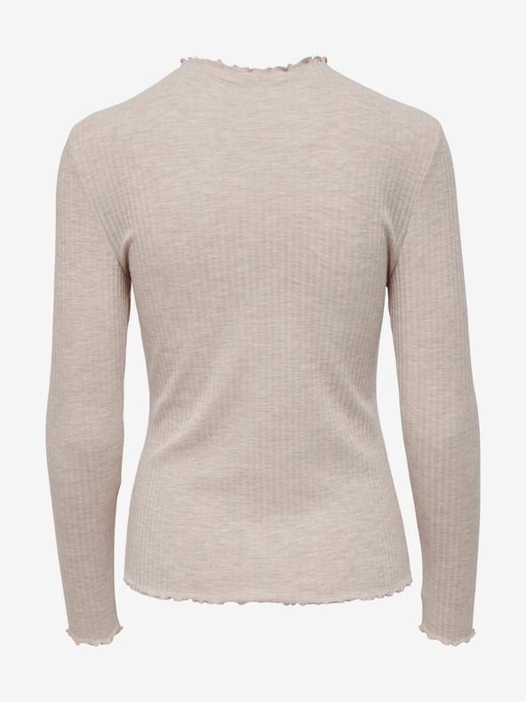 ONLY Bež ženska rebrasta majica ONLY Emma