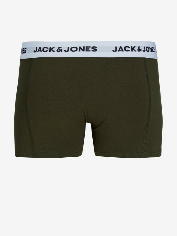 Jack & Jones Komplet petih boksarskih hlač Jack & Jones v kaki, modri, sivi in črni barvi