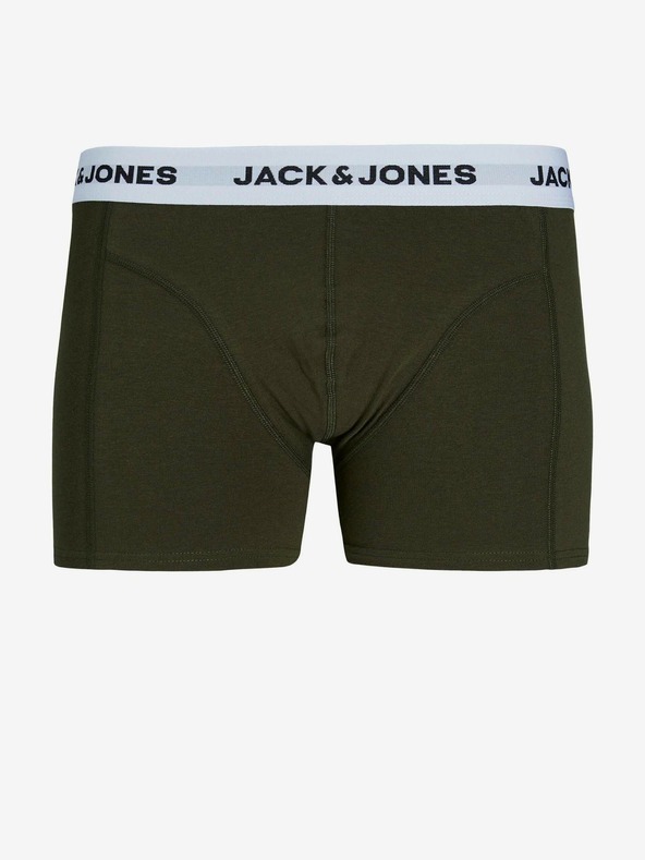 Jack & Jones Komplet petih boksarskih hlač Jack & Jones v kaki, modri, sivi in črni barvi