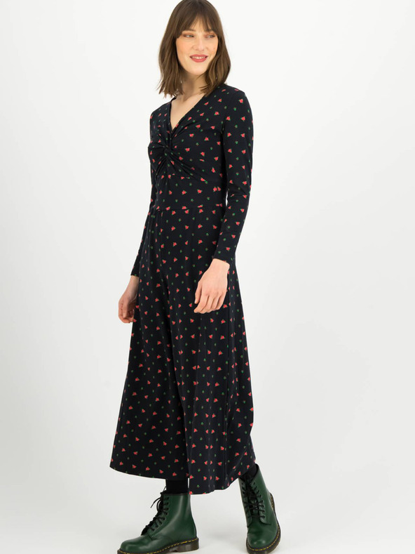 Blutsgeschwister Blutsgeschwister Glamourama Queen Črni cvetlični puloverski kombinezon Blutsgeschwister