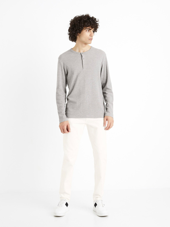 Celio Celio Ceplay siva majica z dolgimi rokavi