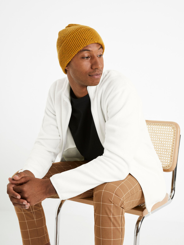 Celio Bela moška jopa s kapuco iz flisa Celio Cepolaire