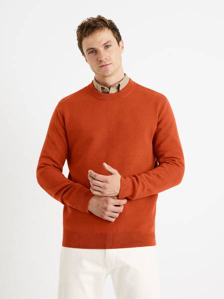 Celio Opečnati moški osnovni pulover Celio Beclo