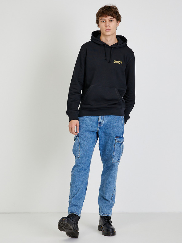 ZOOT.collab Črna unisex jopa s kapuco ZOOT