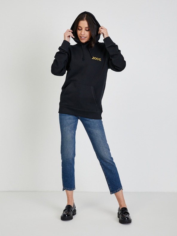ZOOT.collab Črna unisex jopa s kapuco ZOOT