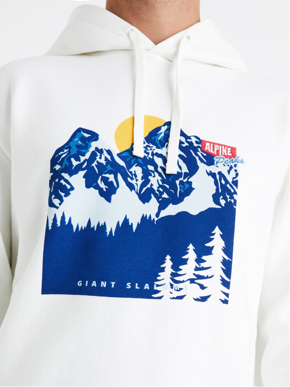 Celio Bela moška majica s kapuco Celio Ceslalom