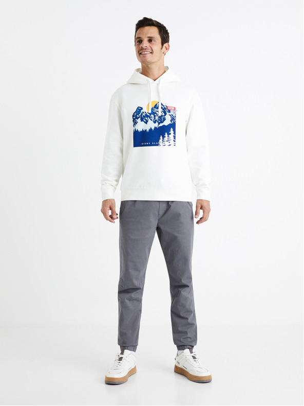 Celio Bela moška majica s kapuco Celio Ceslalom