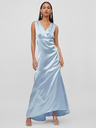 Vila Svetlo modra ženska satenasto maksi obleko VILA Sittas