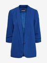Pieces Temno modra ženska jakna s tričetrtinskimi rokavi Pieces Boss