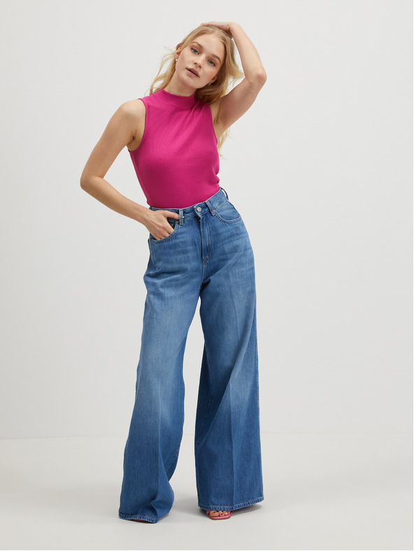 ONLY Temno rožnata ženska majica ONLY Nessa