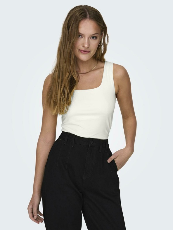 ONLY Kremasta ženska obojestranska majica ONLY Ea