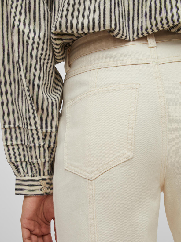 Vila Krem ženske kavbojke ravnega kroja VILA Orys