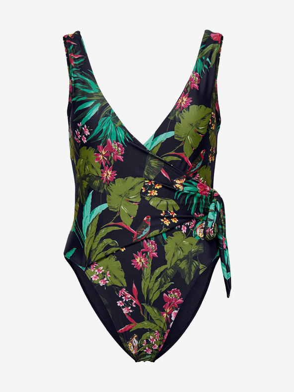 ONLY Črne ženske enodelne kopalke z vzorcem ONLY Julie