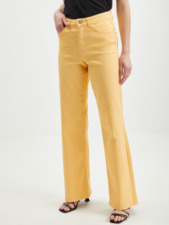 Pieces Rumene ženske kavbojke Pieces Peggy