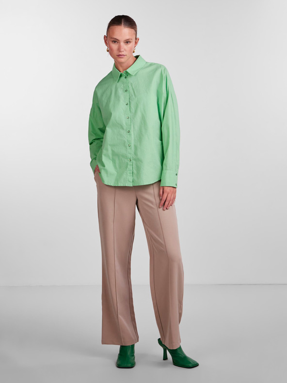 Pieces Svetlo zelena ženska majica Pieces Tanne