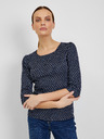 Orsay Temno modra ženska vzorčasta majica ORSAY