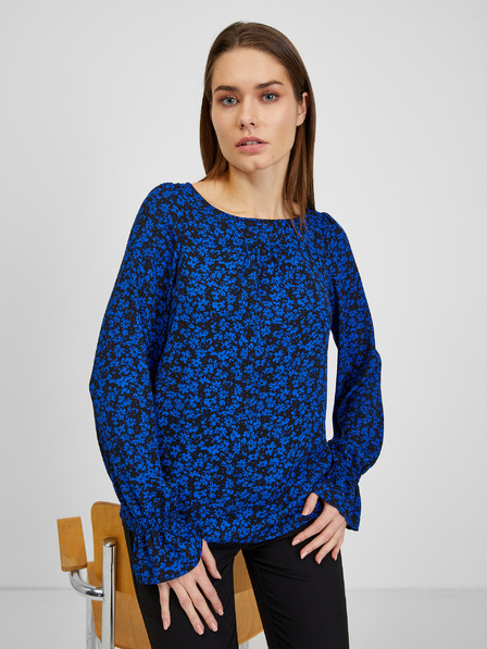 Orsay Črno-modra ženska cvetlična bluza ORSAY