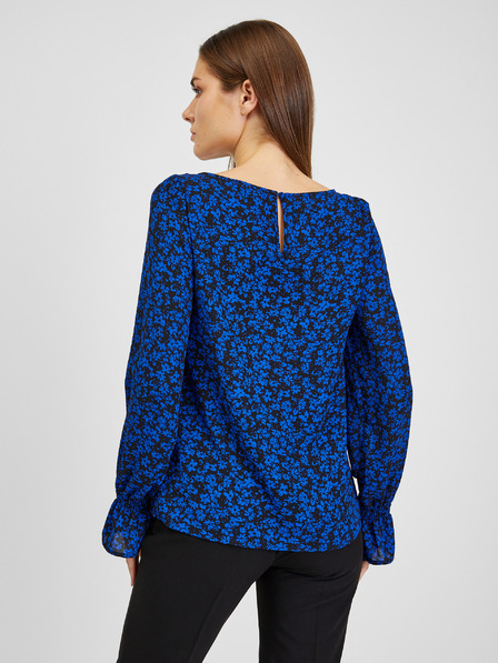 Orsay Črno-modra ženska cvetlična bluza ORSAY