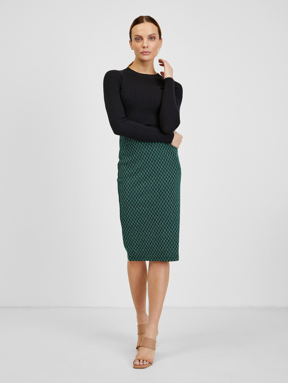 Orsay Temno zeleno žensko vzorčasto krilo ORSAY