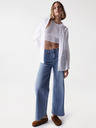 Salsa Jeans Modre ženske kavbojke s širokimi nogami Salsa Jeans