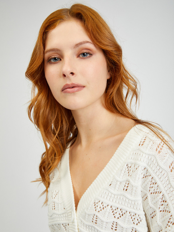 Orsay Krem ženski vzorčast kardigan ORSAY