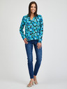 Orsay Modra ženska cvetlična bluza ORSAY