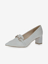 Caprice Svetlo sive ženske usnjene črpalke Caprice