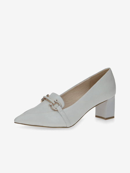 Caprice Svetlo sive ženske usnjene črpalke Caprice