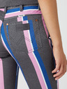 Wrangler Wrangler Heritage ženske roza in sive črtaste kavbojke z razširjenim krojem