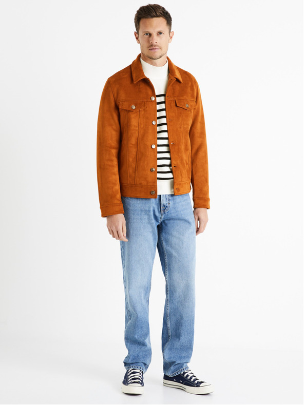 Celio Črno-beli črtasti moški pulover Celio Denerio