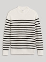 Celio Črno-beli črtasti moški pulover Celio Denerio