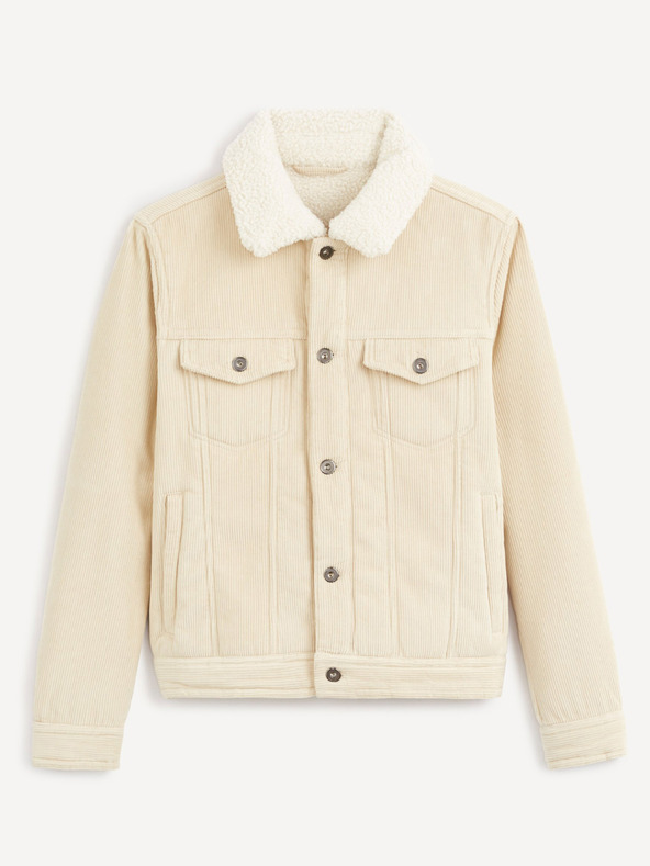 Celio Bež moška jopa iz umetnega krzna Celio Cunewjoe