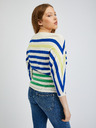 Orsay Modro-krem ženski črtast pulover ORSAY