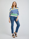 Orsay Modro-krem ženski črtast pulover ORSAY