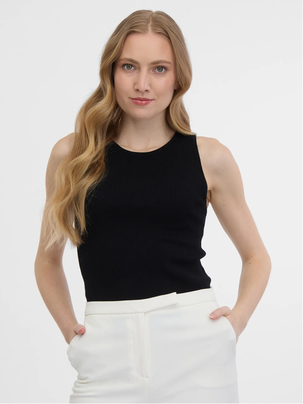 Orsay Črna ženska majica brez rokavov ORSAY