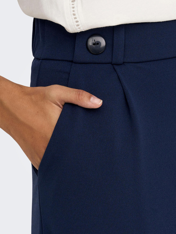 Jacqueline de Yong Temno modre ženske hlače s širokimi nogavicami JDY